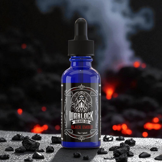Black Ember Beard Oil | Smoky Amber & Wood – Warlock Beard Co