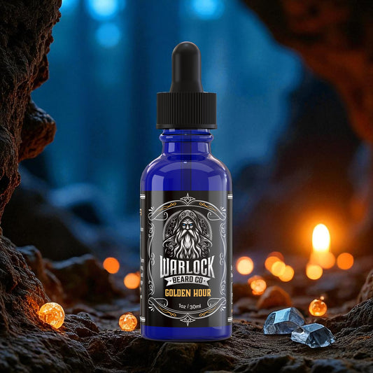 Golden Hour Beard Oil | Uplifting Citrus & Wood Scent – Warlock Beard Co
