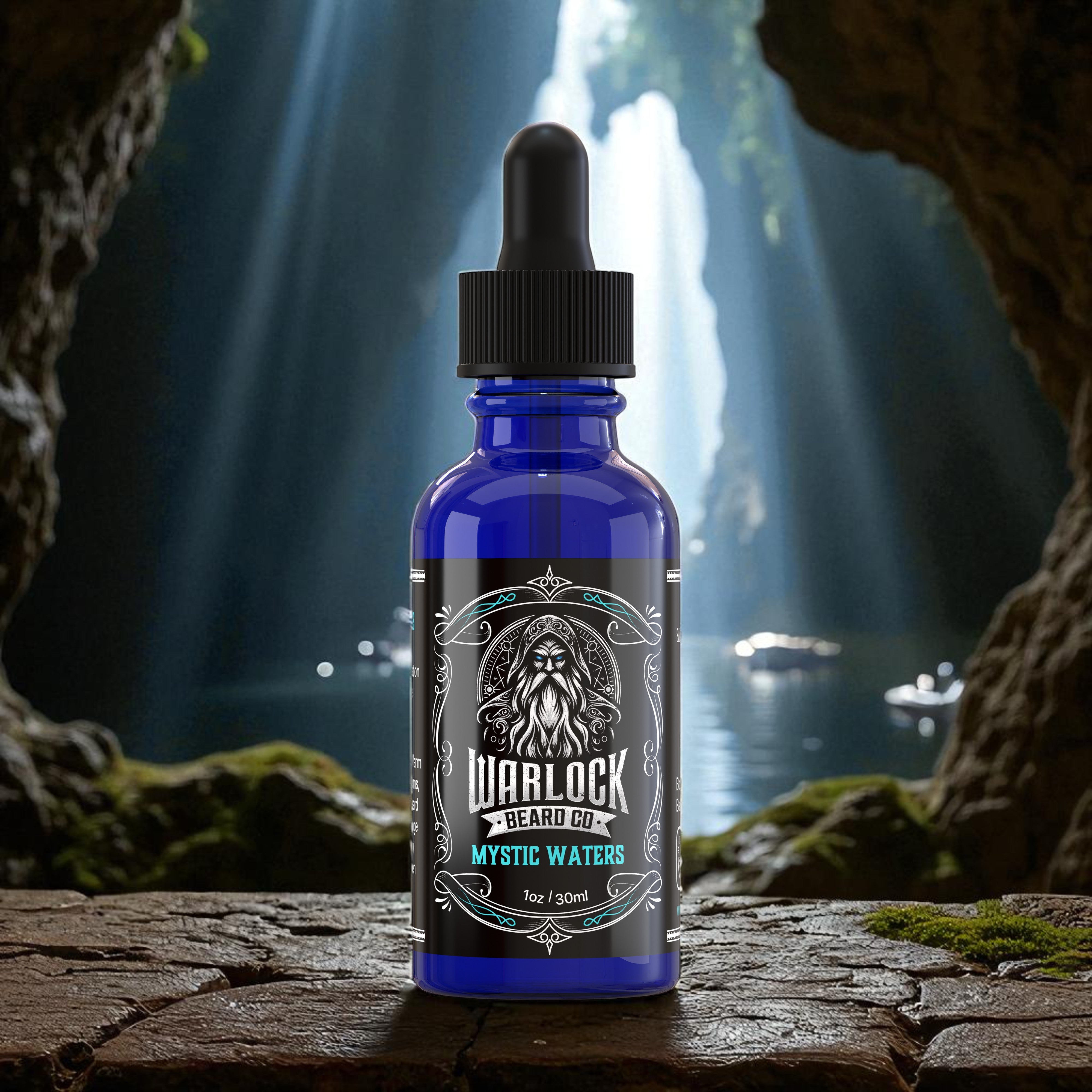 Mystic Waters Beard Oil | Fresh Herbal & Oceanic Blend – Warlock Beard Co