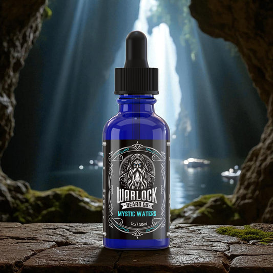 Mystic Waters Beard Oil | Fresh Herbal & Oceanic Blend – Warlock Beard Co